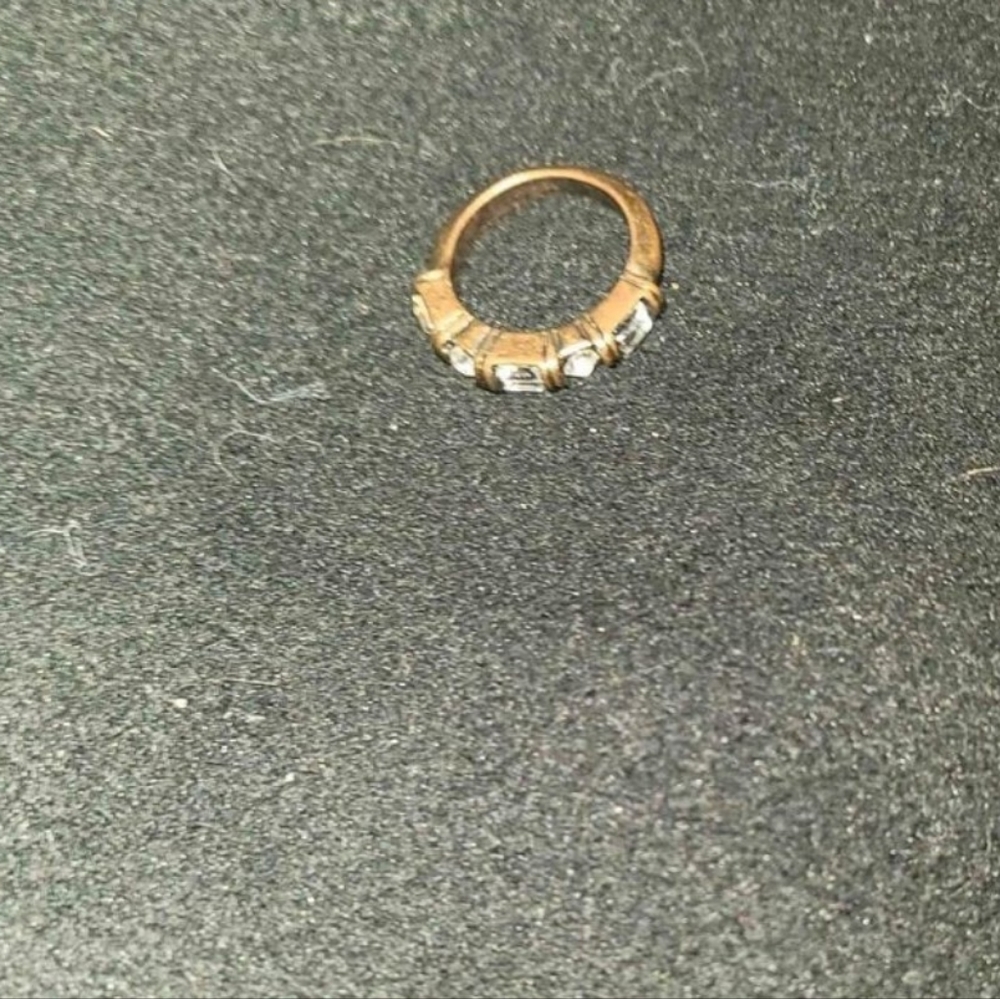 Golden ring with diamonds